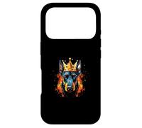 Custodia per iPhone 17 Pro Testa di cane doberman con corona | Ritratto di re animale