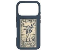 Custodia per iPhone 17 Pro The Aviatrix Tarocco Card, Vintage Female Pilot Aviation regalo