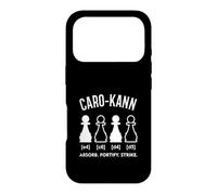 Custodia per iPhone 17 Pro The Caro Kann Defense Scacchi Apertura Retro Silhouette Grafica
