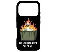 Custodia per iPhone 17 Pro The Horrors Persist But So Do I Dumpster Funny Duck Lover