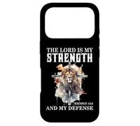 Custodia per iPhone 17 Pro The Lord is My Strength & My Defense Bible Lion Exodus 15:2