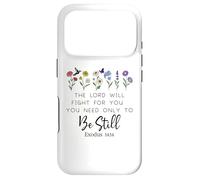 Custodia per iPhone 17 Pro The Lord Will Fight For You Sign Bible Verse Exodus 14:14