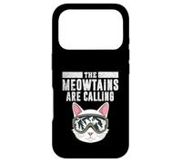 Custodia per iPhone 17 Pro The Meowtains Are Calling Funny Cat Ski Uomini Donne Inverno