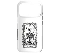 Custodia per iPhone 17 Pro The Reader Tarot Card Skeleton Reading Book Lover