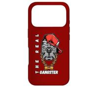 Custodia per iPhone 17 Pro The Real Gangster Bulldog duro con cappello e catena Urban