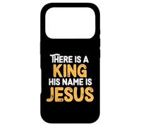 Custodia per iPhone 17 Pro There Is A King His Name Is Jesus Royal Christian Men Women