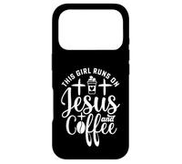 Custodia per iPhone 17 Pro This Girl Runs On Jesus And Coffee