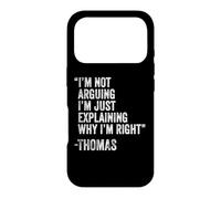Custodia per iPhone 17 Pro Thomas Citazione Divertente Compleanno Personalizzato Nome Idea Ingegnere