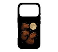 Custodia per iPhone 17 Pro Three Capybara Moon 3 Capybara Howling At The Moon