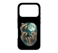 Custodia per iPhone 17 Pro Three Raccoons Howling At The Moon 3 Raccoon Moon