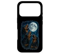 Custodia per iPhone 17 Pro Three Rottweiler Howling At The Moon 3 Rottie Moon
