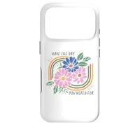 Custodia per iPhone 17 Pro Ti auguro il giorno in cui hai votato per Retro Vintage Boho Floral Rainbow