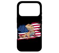 Custodia per iPhone 17 Pro Tiny Dinosaur USA Flag 4th of July Bearded Dragon Lover