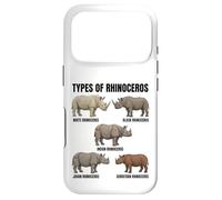 Custodia per iPhone 17 Pro Tipi di specie di rinoceronte Tabella educativa Amante della fauna selvatica