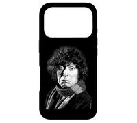 Custodia per iPhone 17 Pro Tom Baker - Espressione spaventata Doctor Who, in bianco e nero