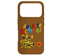 Custodia per iPhone 17 Pro Torna a scuola bambini tenendo matita arte carina