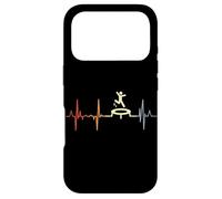 Custodia per iPhone 17 Pro Trampolino Cardiogramma Retro Ginnasta Linea del polso