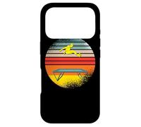 Custodia per iPhone 17 Pro Trampolino Giardino ginnasta Fitness retro Trampolino