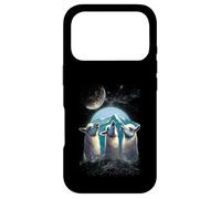 Custodia per iPhone 17 Pro Tre lama ululano alla luna divertente parodia lama