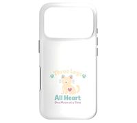 Custodia per iPhone 17 Pro Treppiede a tre zampe per gatti, con supporto a forma di cuore, resilienza