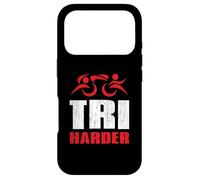 Custodia per iPhone 17 Pro Triathleti TRI HARDER Swim Bike Run Live Ispirata al triathlon