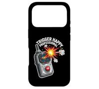 Custodia per iPhone 17 Pro Trigger Happy Professional Funny Remote Fire Button
