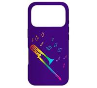 Custodia per iPhone 17 Pro Trombone Basso Arte Arcobaleno per Trombonista Gay o LGBT
