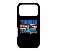 Custodia per iPhone 17 Pro Trucker American Flag Funny Trucking Truck Driver