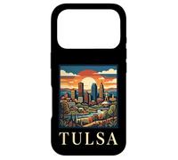 Custodia per iPhone 17 Pro Tulsa Oklahoma Retro Vintage Skyline Fiume Art Deco punto di riferimento