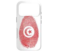 Custodia per iPhone 17 Pro Tunisia Flag Fingerprint It is in my DNA Regalo per i tunisini