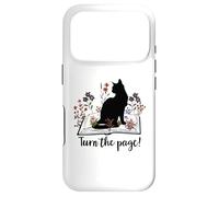Custodia per iPhone 17 Pro Turn the Page Books & Cats Black Cat Women Floral Book Lover