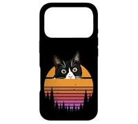 Custodia per iPhone 17 Pro Tuxedo Cat Retro 70s Sunset Vintage Cat Lover