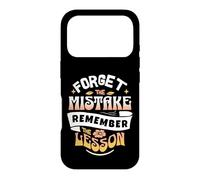 Custodia per iPhone 17 Pro Typographic Forget The Mistake Remember The Lesson Retro