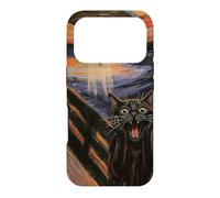 Custodia per iPhone 17 Pro UFO Alien Fun Urlando Cat Art Parodia