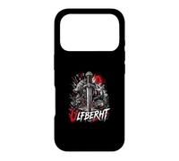 Custodia per iPhone 17 Pro Ulfberht Spada vichinga Lupo Rune Norrene Luna Rossa