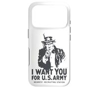 Custodia per iPhone 17 Pro Uncle Sam, poster vintage con scritta "I Want You For U.S. Army"