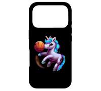 Custodia per iPhone 17 Pro Unicorno Giocare Basket Cool Divertente Unicorni Basket