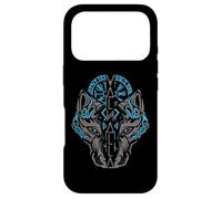 Custodia per iPhone 17 Pro Valhalla Wolf Mask Odin Runes Norse Compass Viking