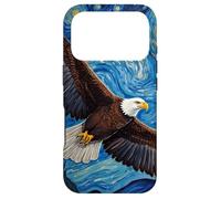 Custodia per iPhone 17 Pro Van Gogh's Starry Night Bald Eagle Majestic Bird Art