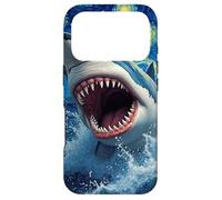 Custodia per iPhone 17 Pro Van Gogh's Starry Night Shark Ocean Predator Animal Lovers