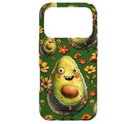 Custodia per iPhone 17 Pro Vegetable Pattern And Happy Face For Vegan Mom Cute Avocado