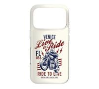 Custodia per iPhone 17 Pro Venezia Florida USA Moto Skull Rider Vintage Design