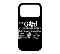 Custodia per iPhone 17 Pro Versetto Biblico: Dio Ama il Mondo con Fede