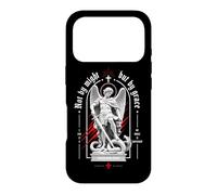 Custodia per iPhone 17 Pro Versetto della Bibbia dell'Arcangelo Cristiano Not By Might But By Grace