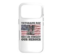 Custodia per iPhone 17 Pro Veterans Day Never Forget Our Heroes USA Flag Soldati Stivali