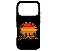 Custodia per iPhone 17 Pro Viaggiare è sempre una buona idea Retro Montagna Tramonto