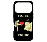 Custodia per iPhone 17 Pro Viaggiatore che offre cuore per mappare l'arte minimalista dell'esplorazione