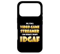 Custodia per iPhone 17 Pro Video Game Streamer IDGAF Costume Gaming IRL Streaming Games