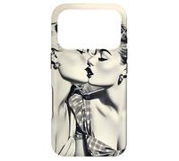 Custodia per iPhone 17 Pro Vintage 1940 Baci Donne Lesbiche LGBT Queer Amore Meme
