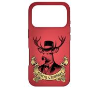 Custodia per iPhone 17 Pro Vintage Dapper Stag Merry Christmas formale Holiday Graphic